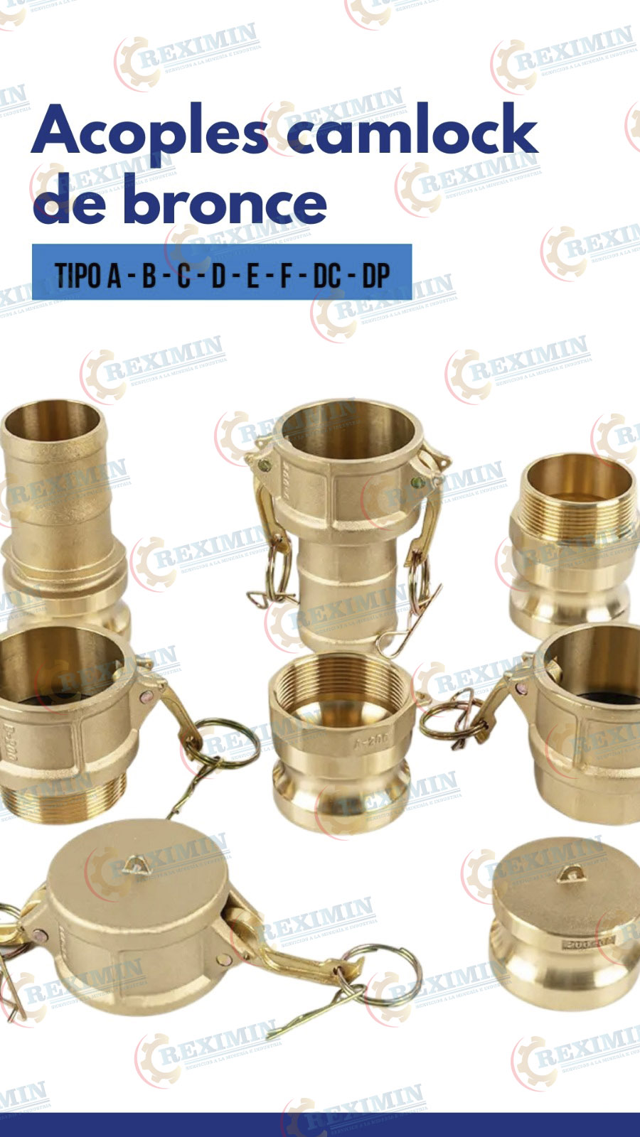 Acoples Camlock de bronce