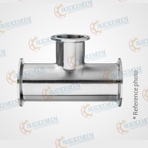 TEE REDUCTORA SANITARIA ASTM A270 C-304 EXTREMOS CLAMP