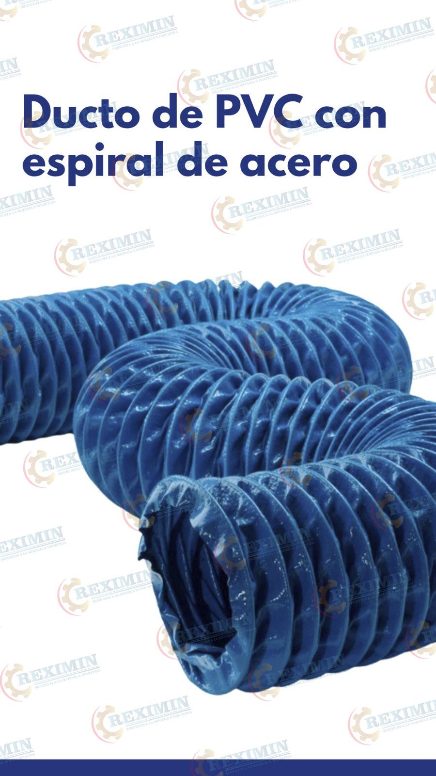 Ducto de pvc con espiral de acero