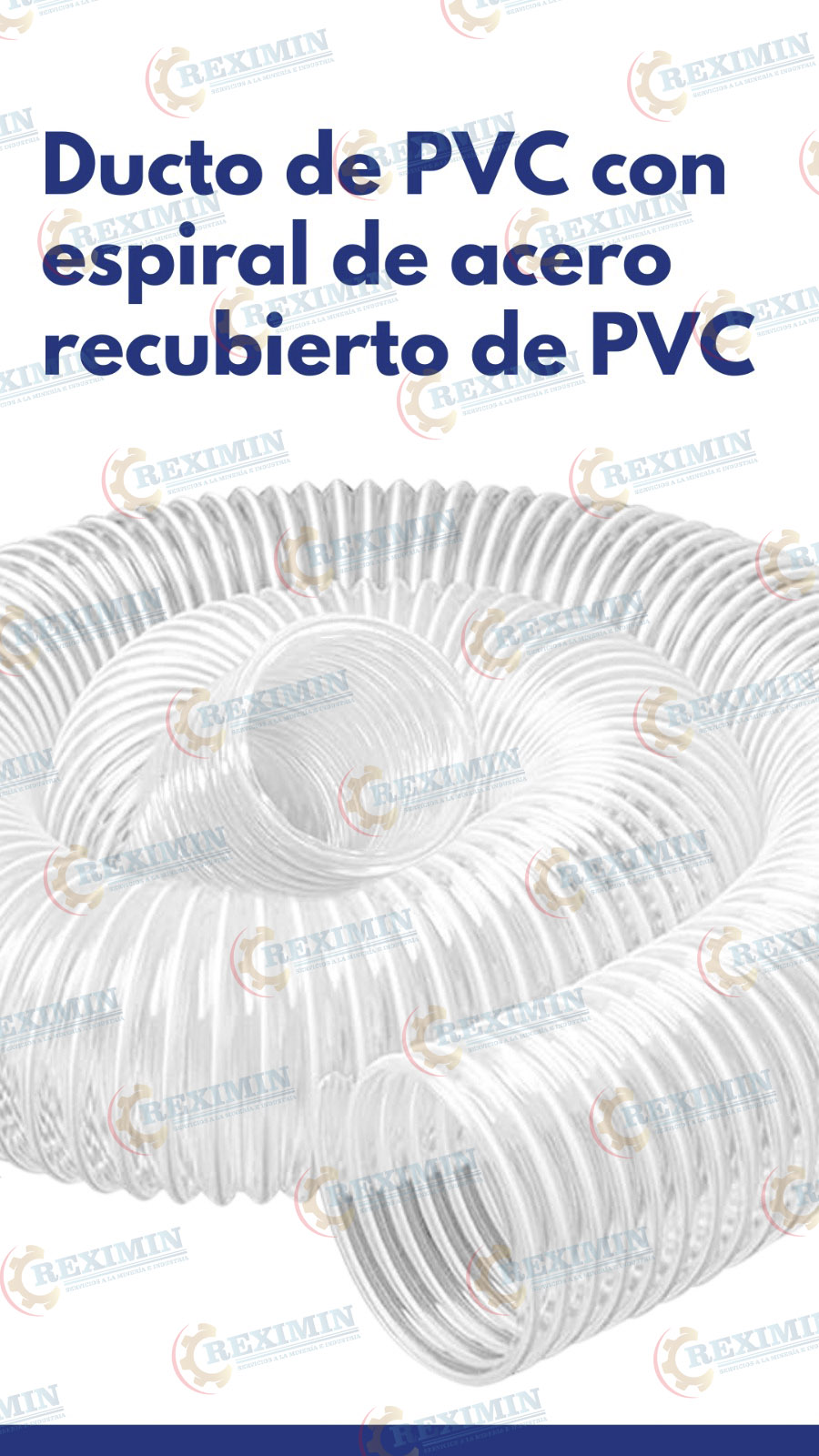 Ducto de pvc con espiral de acero recubierto de pvc