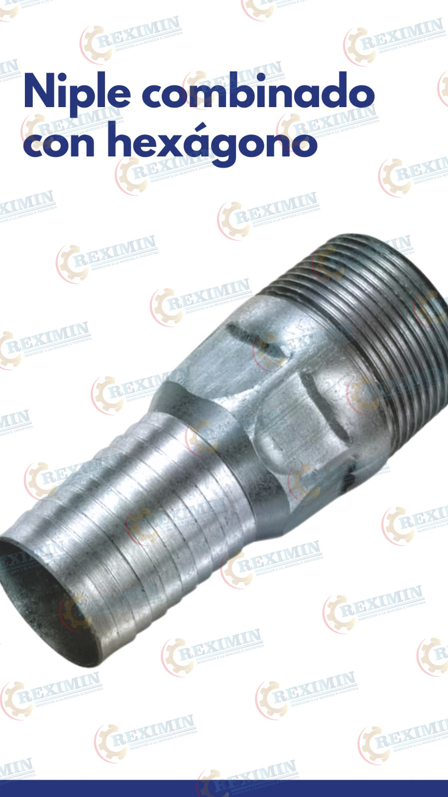 niple combinado con hexagono